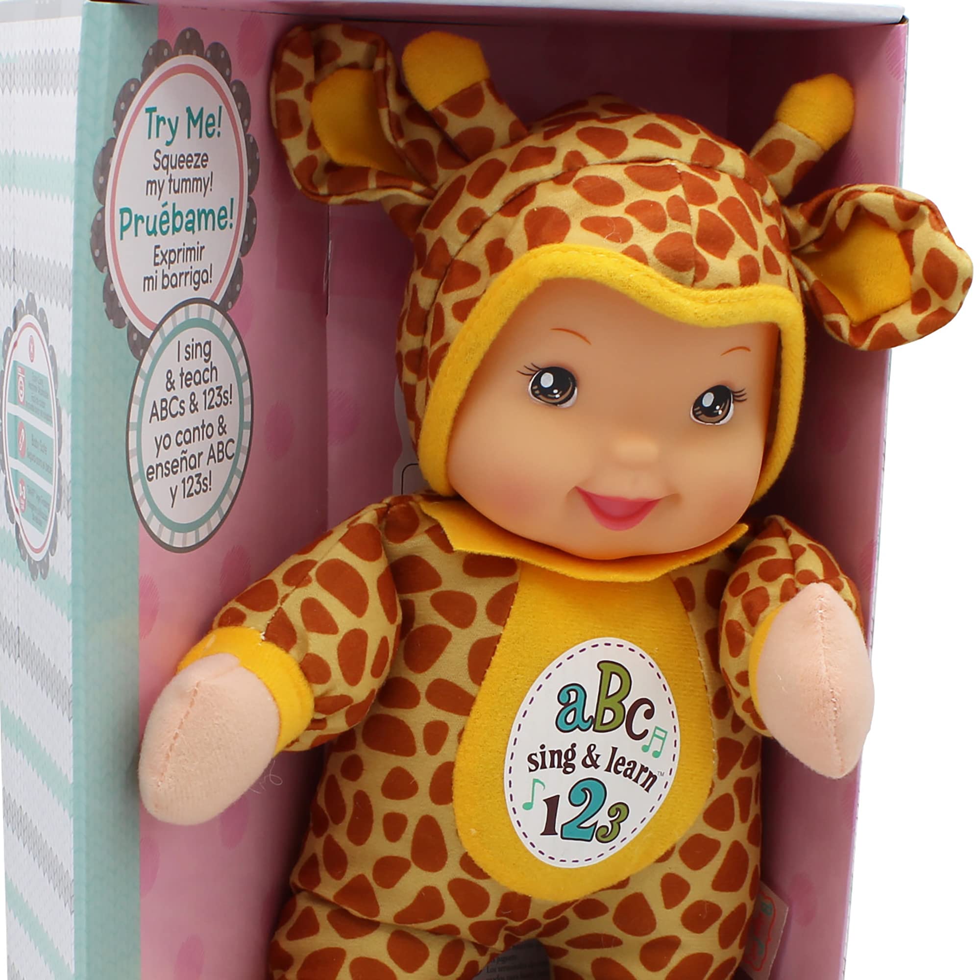 Amazon.com: Baby's First Sing & Learn Bilingual Giraffe Blue Soft